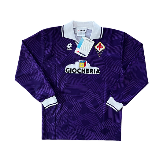 1991-92 Fiorentina L/S Player Issue Home Kit #15 NWT Added Time Kits