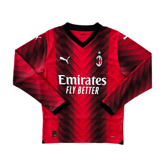 2023-24 AC Milan L/S Home Kit Added Time Kits