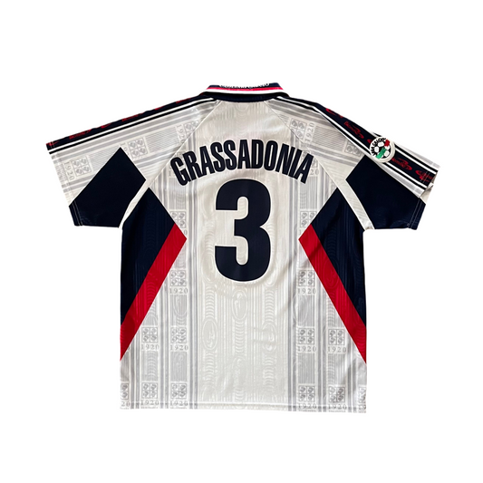 1999-00 Cagliari Grassadonia (Player Issue/Match Worn) Away Kit Added Time Kits