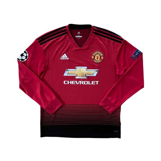 2018-19 Manchester United Long Sleeve Home Kit Added Time Kits